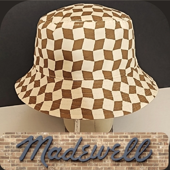 Madewell Accessories - 🆕️ "Madewell" Checkerboard Bucket Hat. Womens Size: M/L.